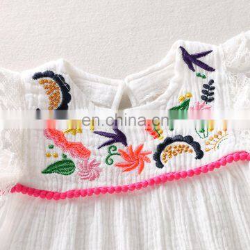Summer Dress Girl Dress Lace Embroidery Baby Dress photo-5