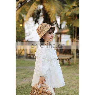 6751/Solid China Manufacturer Sweet Fashionable Dress for Baby Girl Princess Elegant Girls Clothing