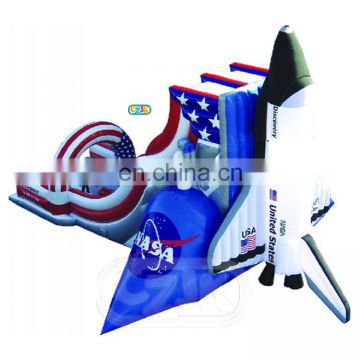 cheap popular best quality commercial inflatable spaceship dry slide for sale