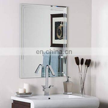 Bevelling Frameless Clear Bathroom Shower Glass Mirror Factory Price photo-2