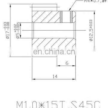 Chihai Motor High Quality Carbon Steel Gear Module 1, Gear 15, Tooth Inner Hole, 4-5-6mm photo-6