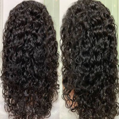 KHH wholesale Brazilian Human Hair Lace Front Wig,10A Grade Water wave Human lace Wigs,Cuticle aligned hair with pre plucked