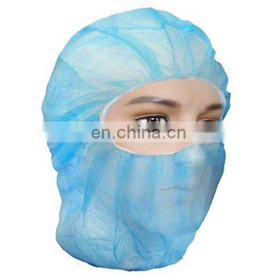 Class 1 Disposable Full Head Soft Non-woven Hood With Neck-loop  Hair and beard cover pp16g ,36*42cm