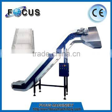 Z type Acclivitous conveyor for Food and Fruits with low price for sale