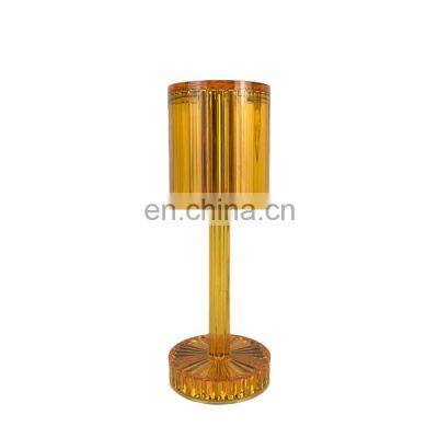 Hot sale crystal diamond table lamp LED touch USB interface night light  Diamond cylindrical table lamp