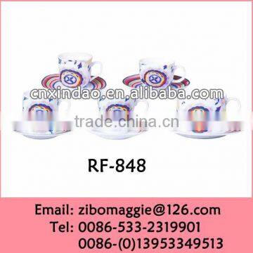 Personalized Wholesale Porcelain Tea Coffee Cup and Saucer with Different Shape for Tableware