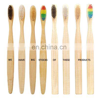 Wholesale Biodegradable Eco-friendly Natural Adult Bamboo Wooden Toothbrush