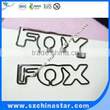 FOX logo shape flat paper clips