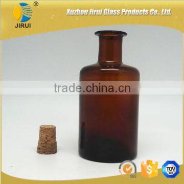 240ml Amber Color Diffuser Aroma Glass Bottles With Wooden Cork photo-3