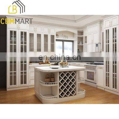 American Style Luxury Design Solid Wooden Kitchen Cabinets Kitchen Pantry Cupboards for Sale