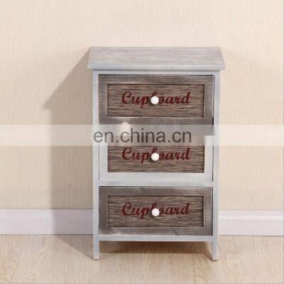 Indoor Solid Wood Vintage 4 Drawers Storage Cabinet photo-2