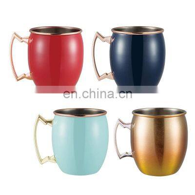 Hot Sale Popular Hammer Moscow Mule Mug Cup Cocktail Wine Beer Copper Coating Mule Mug Outdoor Portable Travel Cup photo-5