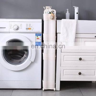 3-tier Multi-functional Slim Storage Cart Narrow Space Bathroom Storage Shelf Organizer Plastic Organizer Kitchen Racks