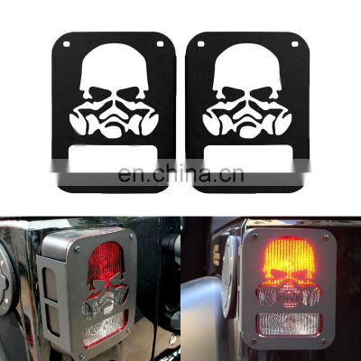 Tail Light Covers Guard for 2007-2017 Jeep Wrangler JK Tail light metal lampshade