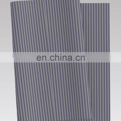 Popular Elegant Design 94% Cotton 6% Linen Yarn Dyed Blue Stripe  Fabric for Dress