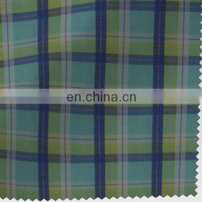 Popular Elegant Design BCI Cotton Seersucker Plaid Fabric for Shirt and Blouses