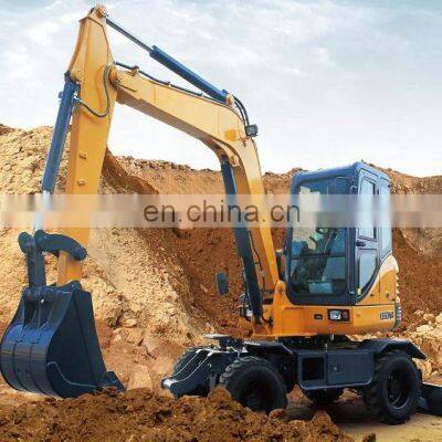 China 0.23m3 bucket mini digger wheel excavator XE60W