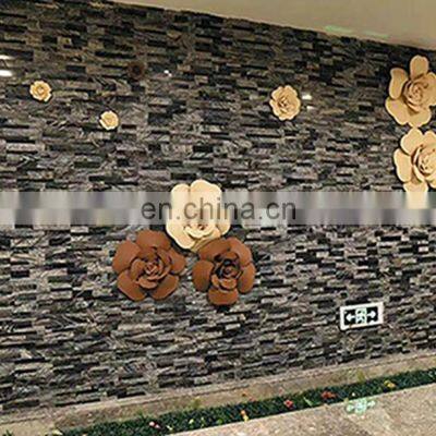 Philippine Exterior Ancient Granite Black Interior Marble Wall Stone Veneer Panels Black Tiles Design Decor Guangzhou