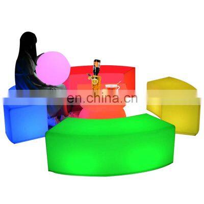 glowing illuminated outdoor garden night club lounge led chairs tables furniture sectional sofas set lighting for party event