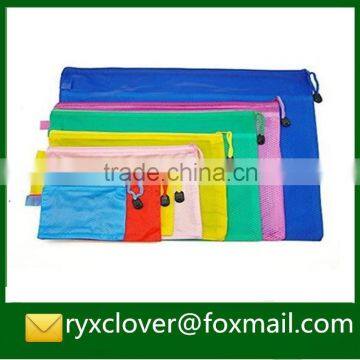 Zipper Closure PP Plastic Stationery A4 Paper File Holder Bag