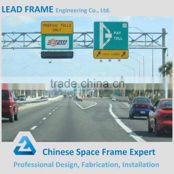 Low cost prefabricated light steel structure space frame fee station