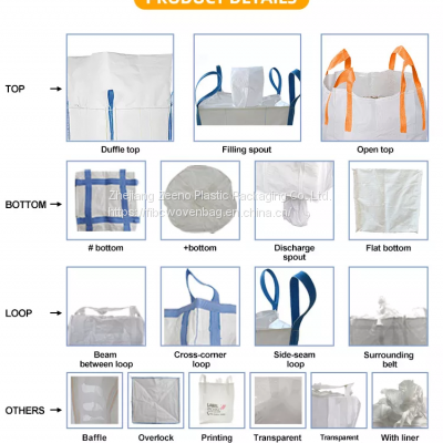 Grocery Big Bag Reusable Jumbo Bag FIBC Empty Gravel Big Bag 2500 kg photo-4