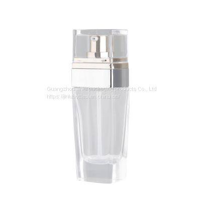 Spot 30ml square liquid foundation bottle thick bottom cosmetics BB isolating cream bottle 30ml square lotion glass bottle