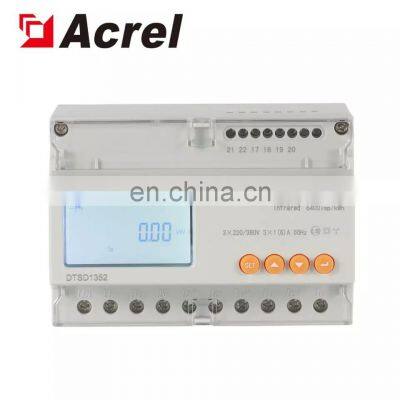 Acrel DTSD1352 rail installation three phase multifunction smart energy meter for solar energy system