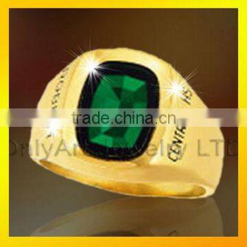 solid championship ring with gold plated
