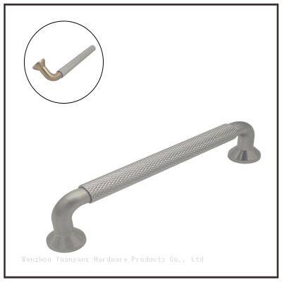 Knurling Brass Solid Furniture Hardware Cabinet Door Kitchen Drawer Handle and Knob Wardrobe Pulls