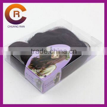 Transparent clear PVC packagings boxes for hair extensions