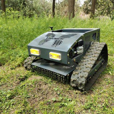 Gasoline/Electric Hybrid Cordless Remotely Controlled Lawn Cutting Machine 800mm Cutting Width 4Km/H Speed High Torque Engine photo-2