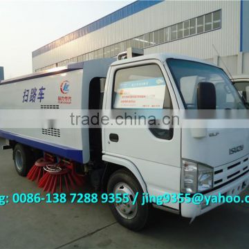 Mini road sweeper truck price, 4*2 new vacuum road sweeper 3-5 ton on sale