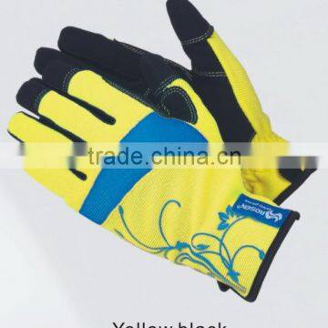 RS SAFETY 2015 New Safety Gloves in Yellow Microfiber and Labor Protection Gardening Glove