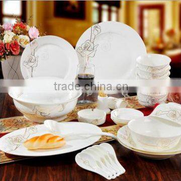 56 pcs flower dinner plate