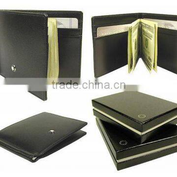 Factory price!Best selling classic leather money clip wallet