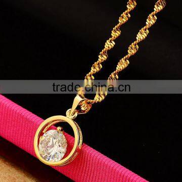 Wholesale Charm Necklace Circle Gold Necklace Popular Pendant Necklace photo-4