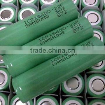 li ion battery 3.6v 2200mah ICR 18650-22F original samsung rechargeable battery