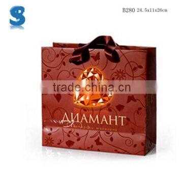 High End UV Printing Foldable Shopping Bag Craft Paper Shopping Bags B280