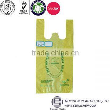 Yellow HDPE T-shirt Packing Bag With Printing