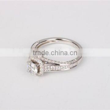 White Gold cz Ring 925 Silver Samples Enagegement Stone Ring Designs for Girlfriend photo-4