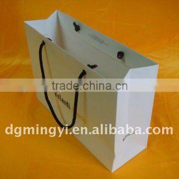 High-Quality White Carry Bag With String Handle, Kraft Shopping Bag, Garment Packaging Bag photo-2