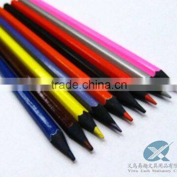 7"12 pcs hexagon color jumbo black wooden pencil