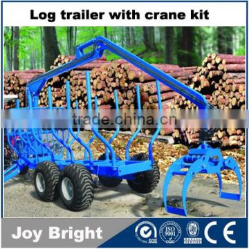 wood trailer with crane kit and seat