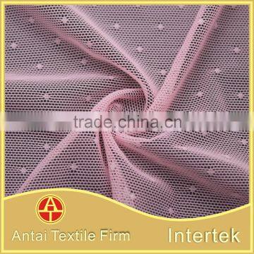 Customize exquisite jacquard small dots mesh / beautiful stretchable dots mesh textile