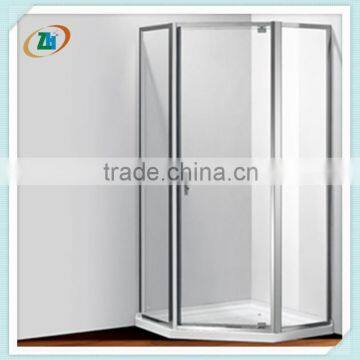 Diamond pivot door shower enclosure