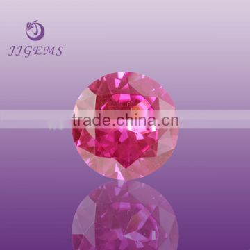 Hot Salepink 2# synthetic round ruby corundum jewelry stone