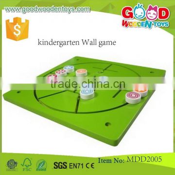 EN71 high quality board game kindergarten wall game size 40*40*3.5 cm OEM/ODM wooden kids games wall