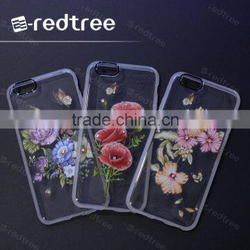 custom flower pattern print tpu design mobile phone cover