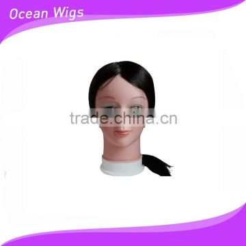 100% human hair training head